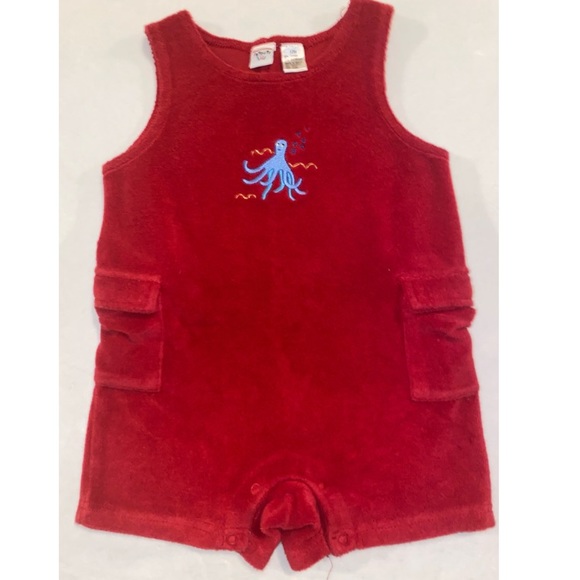 Infant/Toddler Red Terry Cloth Romper Talbots Kids - Picture 1 of 3